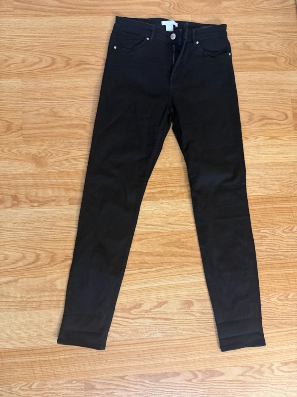 H&M Black Denim High-Rise Jeans